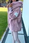 Casual Women's Plush Hooded Coat for Fall/Winter in Multiple Colors.