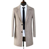 Woolen Herringbone Overcoat - Korean Style Men's Jacket