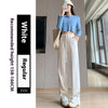 Casual Wide-Leg Slit Pants in Sporty Style, Cotton, Unisex - Asian Trend Fashion.