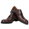 Premium Handcrafted Men's Crocodile Leather Formal Shoes - Business Wear, Round Toe, Comfortable Fit. Ideal for Business Fashion.