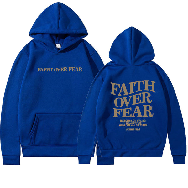 Inspirational "Faith Over Fear" Christian Unisex Hoodie