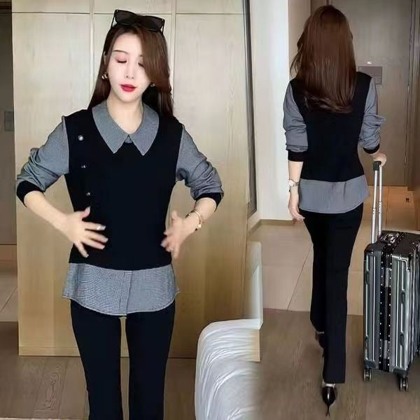 Chic Western Style Ladies' Shirt - Slim Fit, Polyester, Various Colors - Trendy Dual-Look Fashion for Women