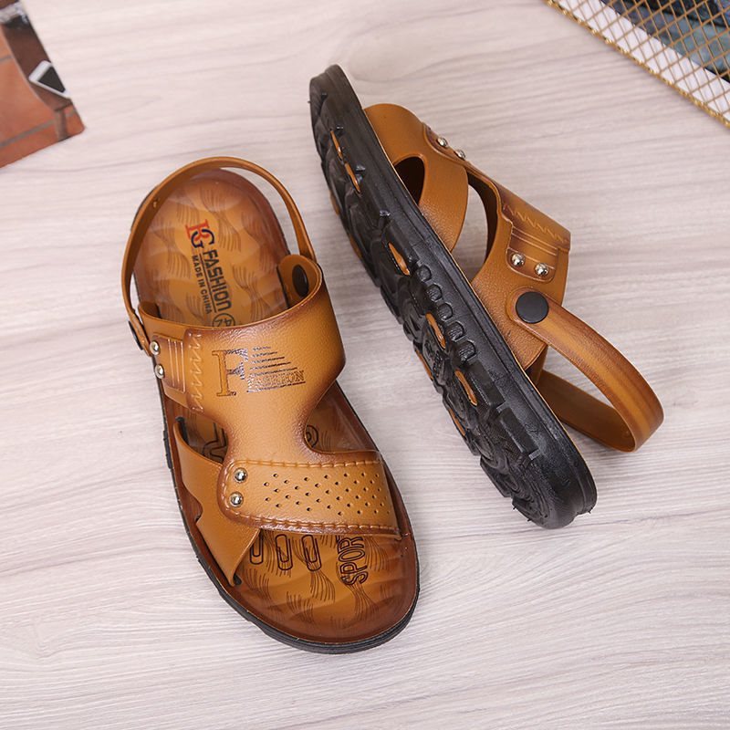 Korean Style Beach Fashion Breathable Oil Injection Men's Sandals