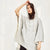 Elegant Shiva Lady Print Cotton Poncho - Light Gray, Long Sleeve, Relaxed Fit. Ideal for All Sizes.