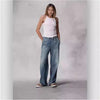 Vintage Wide-Leg Mid-Waist Plus Size Denim Jeans in XS-3XL Sizes