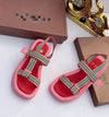 Stylish Women's Open-Toe Sandals with Velcro Strap in Vibrant Colors