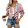 Trendy Striped & Plaid Long-Sleeve Shirt Coat in Bold Tones, High-Quality Cotton, Versatile Fashion Statement