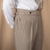 Elegant High-Waist Straight Trousers in Grey, Fog Blue, Light Coffee. Classic style for daily wear.