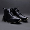 Men's Casual Sporty Fashion Sneakers with Thick Soles in White and Black - Premium Leather Men's Sneakers for Comfort on the Go