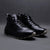 Men's Casual Sporty Fashion Sneakers with Thick Soles in White and Black - Premium Leather Men's Sneakers for Comfort on the Go