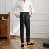 Men's Linen Casual Pants, Solid Color, Medium to High Waist, 100% Linen, Comfortable and Fashionable, Sizes 29-36
