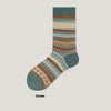 Vintage-Style Combed Cotton Mid Tube Socks with Retro Flair