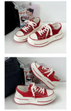 Chic Casual Sports Sneakers Women Black Red Beige Sizes 35-40