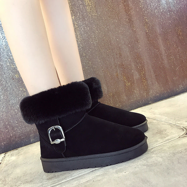 Women's Winter Lace-Up Ankle Boots in Matte Leather - Cozy & Stylish Footwear for Women - Black, Gray, Camel Colors - Flat Heel & Soft Wool Lining - Sizes 35-40
