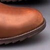 Women's Martin Leather Boots in Red, Brown & Khaki - High Heeled & Round Toe - All Season Fashion Footwear