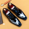 Elegant Patent Leather Men's Oxford Dress Shoes in Blue - High-Quality, Comfortable & Stylish Men's Formal Shoes.