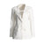 Chic Patchwork Slim-Fit White Jacket for Stylish Women