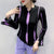 Purple Striped Pullover Sweater - Loose Fit - Winter Fashion
