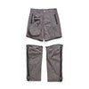 Functional Zip Nylon Trousers with Detachable Pockets in Black and Grey