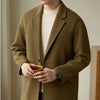 Winter-Ready Wool Blend Men's Blazer Coat - Thermal Insulation in Black and Brown