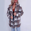 Chic Multicolor Plaid Winter Jacket for Women in Polyester - Pink, Brown, Blue - S to XXXL - Warm & Stylish Outerwear.
