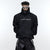 Cozy Black & Yellow Double-layer Hoodie with Plush Shoulder Pad