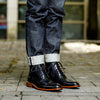 Men's British Cowhide High-Top Lace-Up Leather Boots - Durable & Stylish Footwear