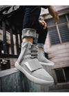 Men's High-Top Winter Sneakers, Noctilucent Design - Black Warrior & Gray. Warm, Durable, Versatile & Stylish Shoes for All Seasons.