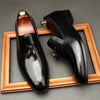 Elegant Cowhide Leather Wedding/Formal Shoes in Black or Wine Red - Men's Round Toe, Comfortable Fit, Wear-Resistant - Sizes 37-45