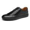 Premium Colorful Cowhide Leather Casual Shoes - Men's Fashion Footwear in Vibrant Design & Comfortable Fit - White, Black, Purple Gray