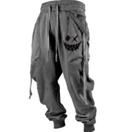 Stylish Plus-Sized 3D Printed Men's Sweatpants - High-quality polyester fabric, comfy fit, modern design – ideal for casual wear.