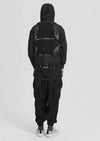 Premium Men's Hoodie with Unique Shoulder Design in Dark Grey, 100% Cotton Fleece - Comfort Fit Zipper Hoodie - Sizes S to XL incl. Bust, Shoulder, Sleeve.