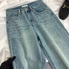 Women's Starry Diamond Rhinestone-Encrusted High Waist Jeans in Denim Blue - Stylish Retro Denim with Rhinestone Detail - S to 3XL sizes_available