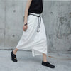 White Linen Culotte Pants, Breathable Hemp Material, Wide-Leg Style