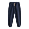 Men's Fleece-Lined Drawstring Sweatpants in Classic Black - Warm & Cozy Winter Essential