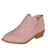 Women's Suede Ankle Boots with Chunky Heel in Khaki - Back Zipper Closure, Waterproof, Non-Slip - Sizes 36-43