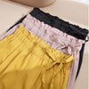 Women's Slim Fit Cropped Harem Pants - High Waisted Casual Trousers in Vibrant Colors