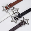 Women's Slim Star-Buckle Belt in Diverse Colors - Versatile & Chic Fashion Accessory.