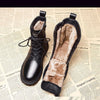Women's Cozy Fleece-Lined Mid-Calf Boots in Black - Size 35-40, Waterproof, Non-Slip, Fashionable & Warm