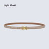 Stylish Women's Double-Ring Genuine Leather Belt