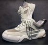 Men's Vintage Leather Platform Shoes in Beige - Breathable, Stylish, & Comfortable footwear - Lace-up Mechanism - Durable Rubber Sole