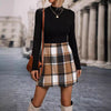 Chic Checkered Skirt in Amber - Urban Style Fashion for Women