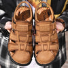 Men's Breathable Summer Sandals in Black, Khaki, and Light Brown - 2022 Collection, Plus-Size, Lightweight PU Material, Comfort Footwear