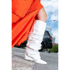 Women's Camouflage Plus Size Wedge Boots with High Cylinder Design - Trendy fashion footwear with 8cm heel, waterproof platform.