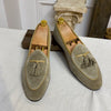 Men's Chic Suede Slip-On Loafers - Dark Blue, Khaki, and Brown Variants. Lightweight, Quality Cowhide, Easy to Wear Design.