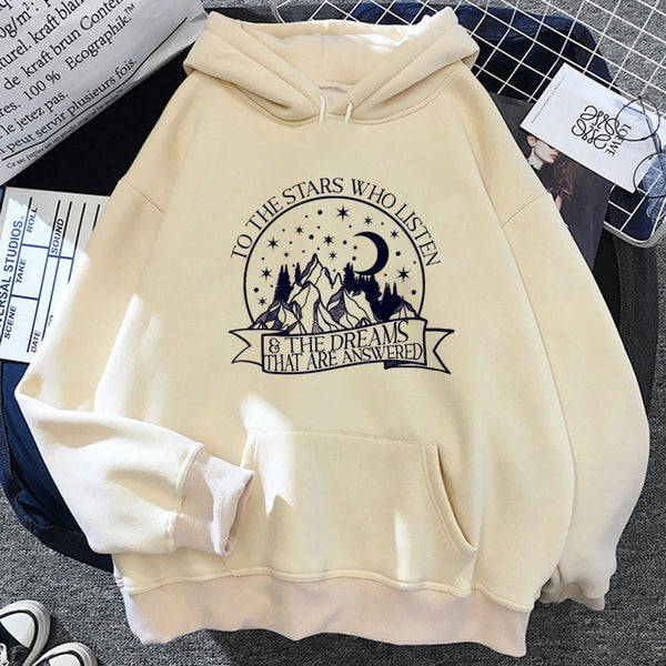 Stylish Aesthetic Women's Hoodie Japanese Gothic Style Polyester Pullover XS-XXL