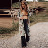 Women's Retro Geometric Pattern Knitted Cardigan - Autumn Collection, Long Sleeve Polyester Fall Fashion.