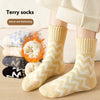 Women's Winter Fleece-Lined Coral Fleece Socks in Various Colors