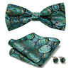 Elegant 3-Pc Floral Bow Tie Set for Men's Formal Wear