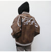 Chic Embroidered PU Leather Baseball Jacket in Black - Trendy collar & zipper design, men's casual outerwear in M, L, XL sizes.